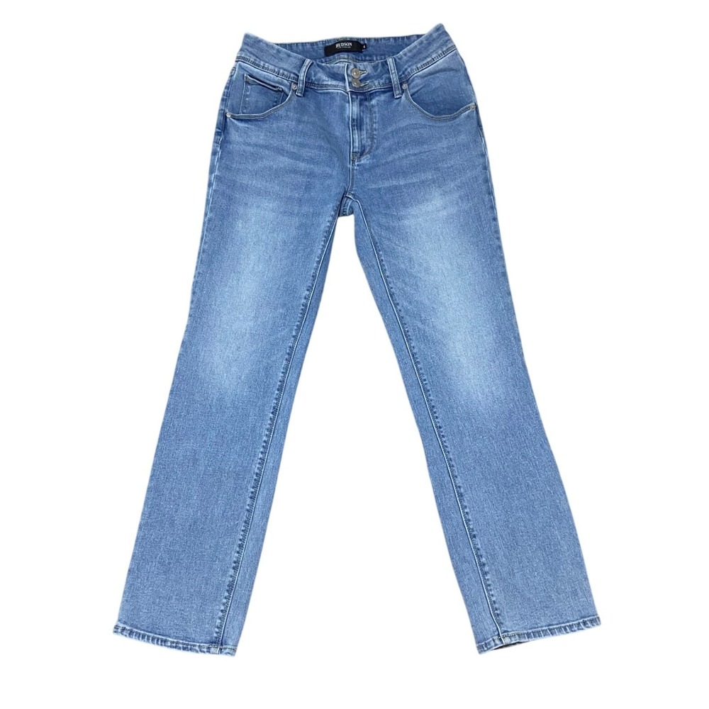 HUDSON Los Angeles Blue Wash Denim Jeans Straight Leg Streetwear Casual Size‎ 4 - Picture 2 of 12